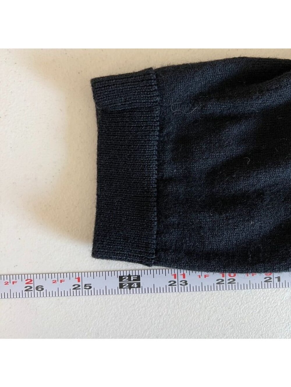 Vintage Y2K Structure Black Merino Wool V Neck Sweater Mens L Made in UK - Picture 8 of 10